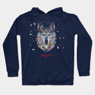 Geometric Wolf artwork Hoodie